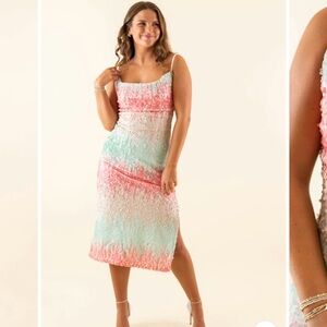 Sequin Ombre Midi Dress